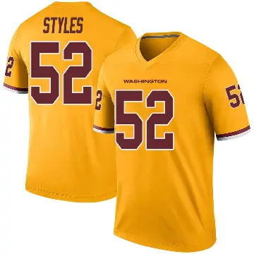＃52 Youth Sonny Styles Gold Legend Washington Commanders Color Rush Jersey