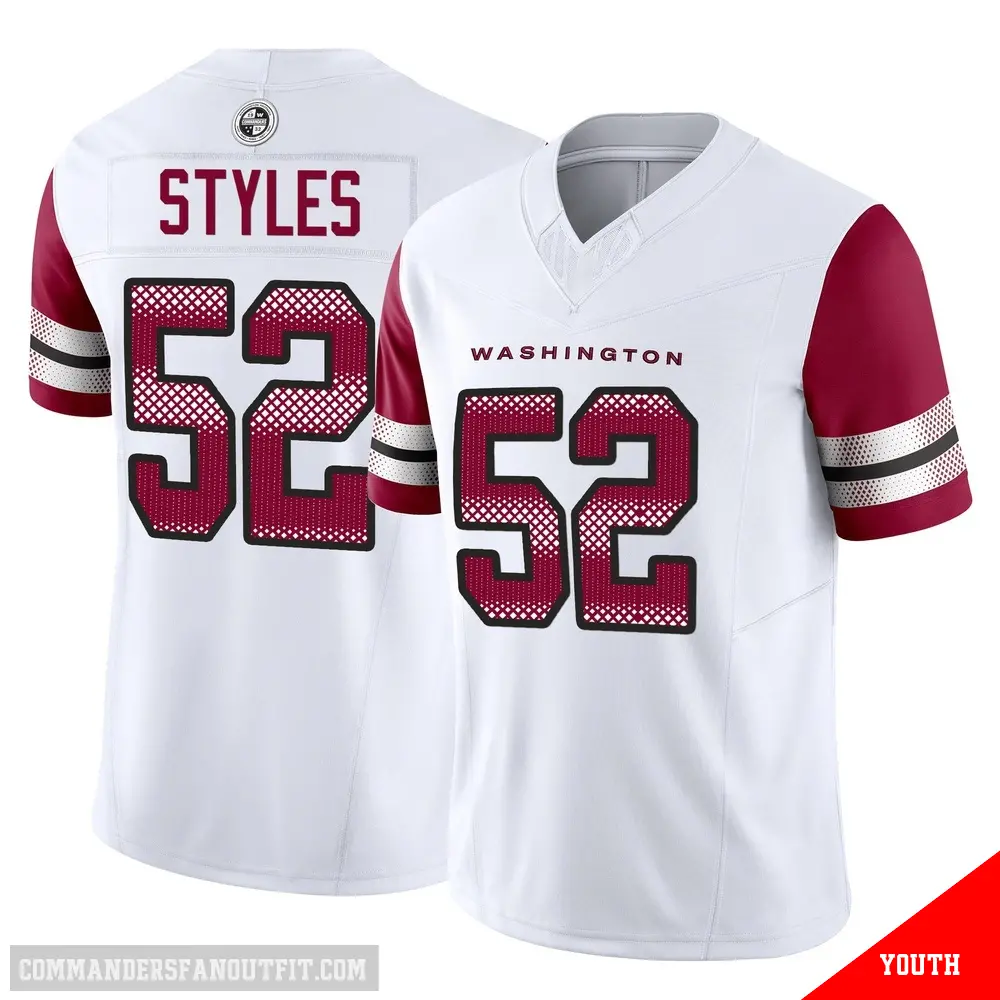 ＃52 Youth Sonny Styles White Limited Washington Commanders Vapor F.U.S.E. Jersey