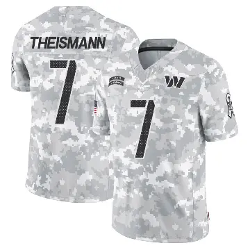 ＃7 Men's Joe Theismann Arctic Camo Limited Washington Commanders 2024 Salute to Service Jersey