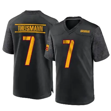 ＃7 Men's Joe Theismann Black Game Washington Commanders Alternate Jersey