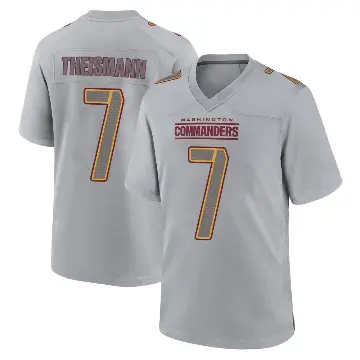＃7 Men's Joe Theismann Gray Game Washington Commanders Atmosphere Fashion Jersey