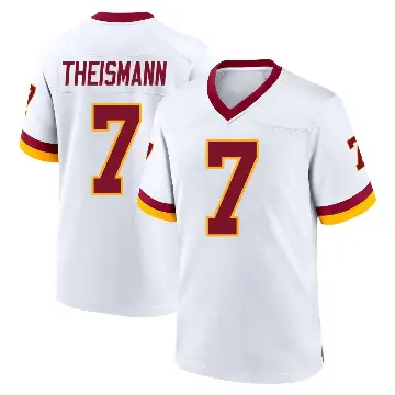 ＃7 Men's Joe Theismann White Game Washington Commanders Jersey