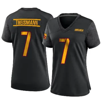 ＃7 Women's Joe Theismann Black Game Washington Commanders Alternate Jersey