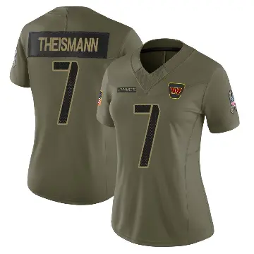 ＃7 Women's Joe Theismann Olive Limited Washington Commanders 2025 Salute to Service Jersey