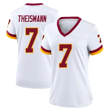 ＃7 Women's Joe Theismann White Game Washington Commanders Jersey