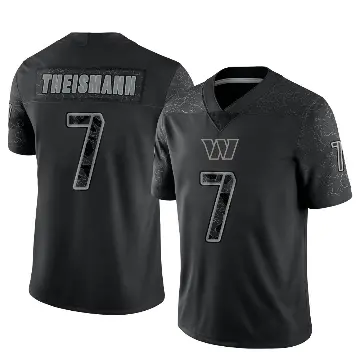 ＃7 Youth Joe Theismann Black Limited Washington Commanders Reflective Jersey