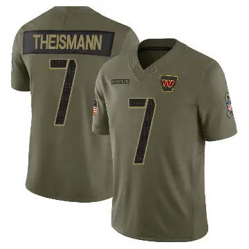 ＃7 Youth Joe Theismann Olive Limited Washington Commanders 2025 Salute to Service Jersey
