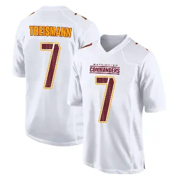 ＃7 Youth Joe Theismann White Game Washington Commanders Tundra Fashion Jersey