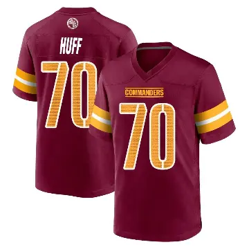 ＃70 Men's Sam Huff Game Washington Commanders Burgundy Jersey