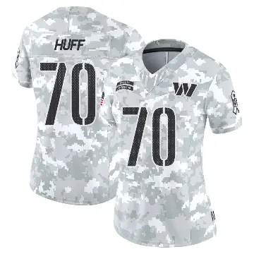 ＃70 Women's Sam Huff Arctic Camo Limited Washington Commanders 2024 Salute to Service Jersey