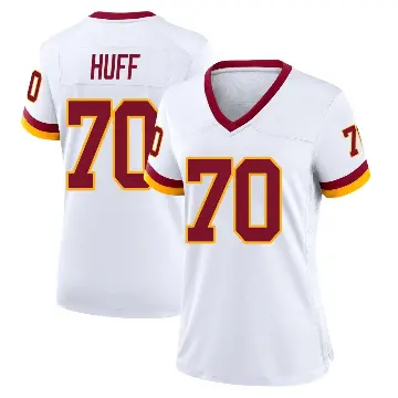 ＃70 Women's Sam Huff White Game Washington Commanders Jersey