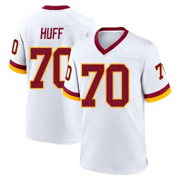＃70 Youth Sam Huff White Game Washington Commanders Jersey