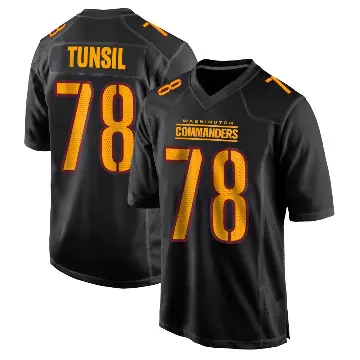 ＃78 Men's Laremy Tunsil Black Game Washington Commanders Carbon Fashion Jersey