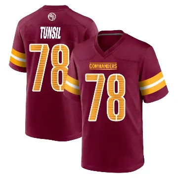 ＃78 Men's Laremy Tunsil Game Washington Commanders Burgundy Jersey