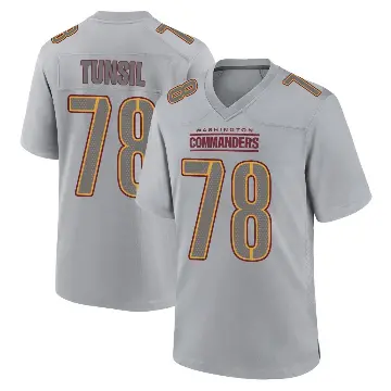 ＃78 Men's Laremy Tunsil Gray Game Washington Commanders Atmosphere Fashion Jersey