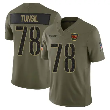 ＃78 Men's Laremy Tunsil Olive Limited Washington Commanders 2025 Salute to Service Jersey