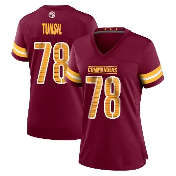 ＃78 Women's Laremy Tunsil Game Washington Commanders Burgundy Jersey