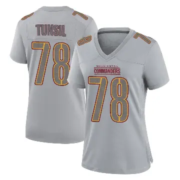 ＃78 Women's Laremy Tunsil Gray Game Washington Commanders Atmosphere Fashion Jersey