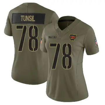 ＃78 Women's Laremy Tunsil Olive Limited Washington Commanders 2025 Salute to Service Jersey
