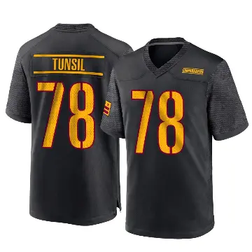 ＃78 Youth Laremy Tunsil Black Game Washington Commanders Alternate Jersey